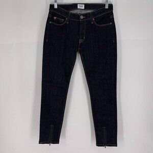 Hudson Womens Size 27 Juliette Refine Super Skinny Ankle Zip Dark Wash Jeans